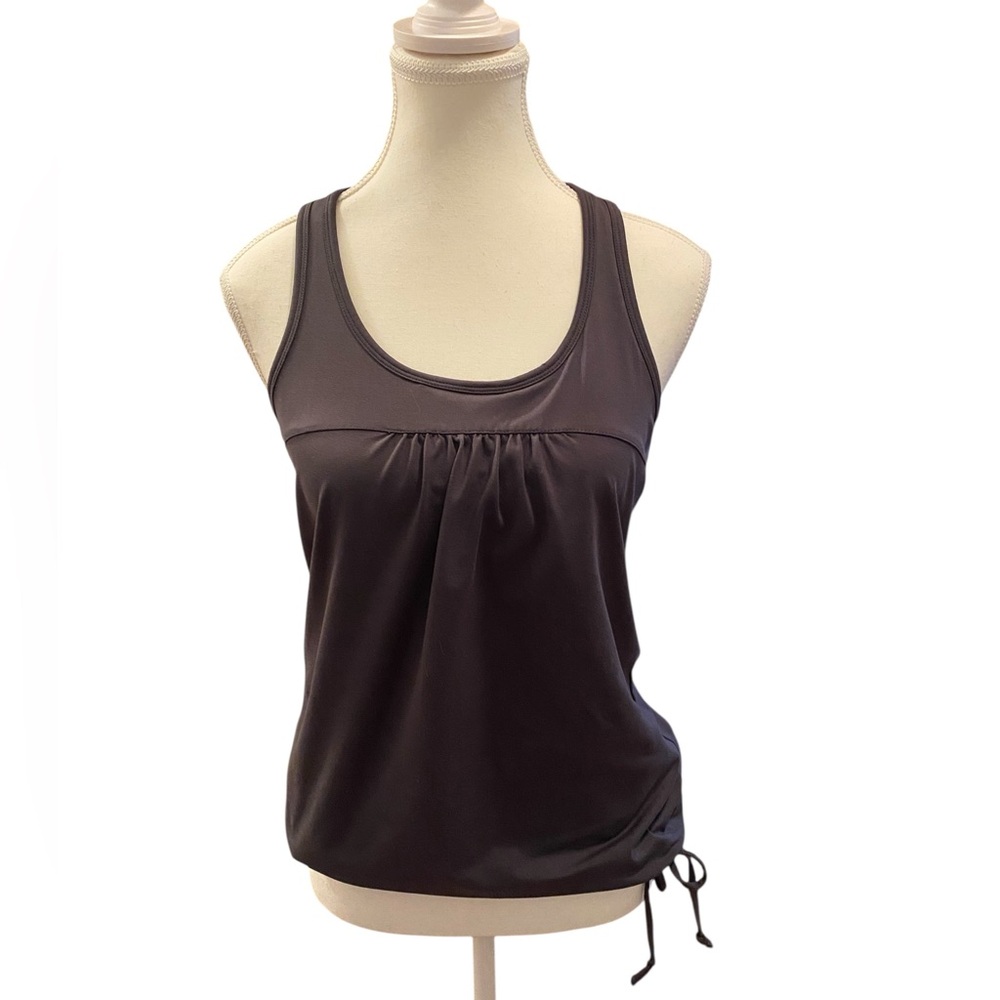 Athleta Tinker Tank Sz‎ S Built-In Bra, Drawstring Hem, Racerback Workout Top